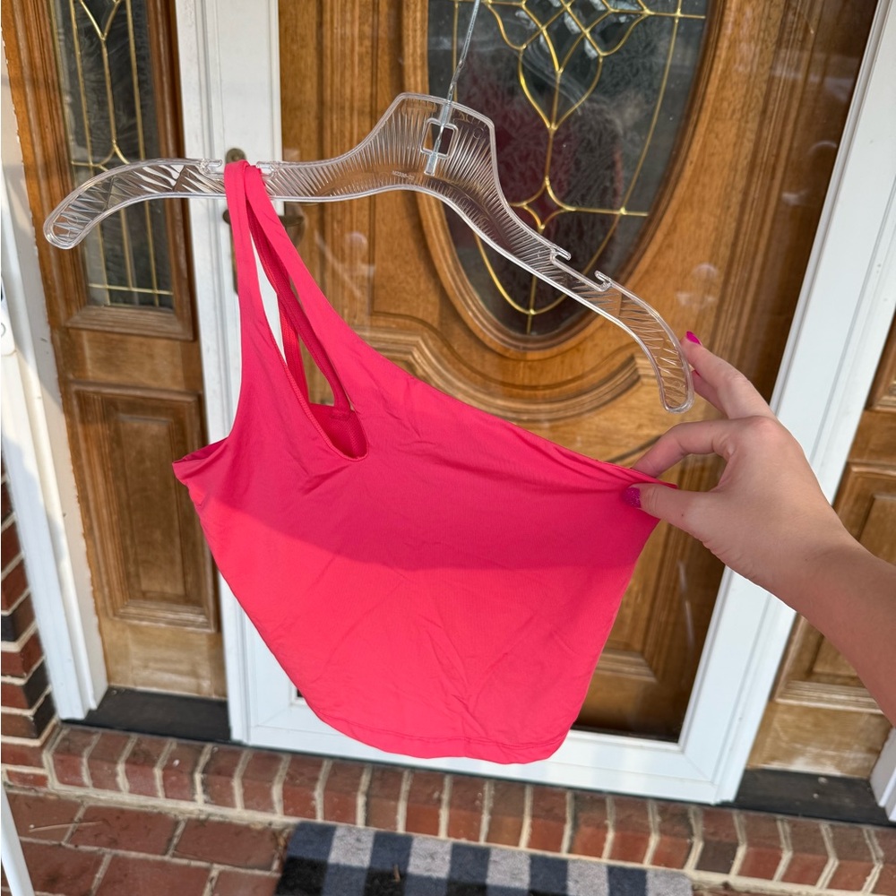All in Motion Bright Pink One-Shoulder Bandeau